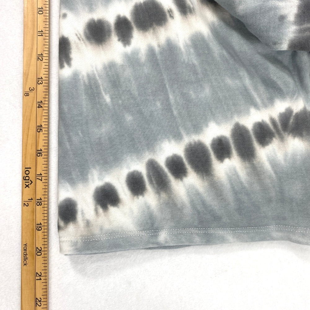 Olive‎ + Oak Tie Dye Cropped Sweatshirt Womens Medium Gray Long Sleeve Oversized - Picture 10 of 10